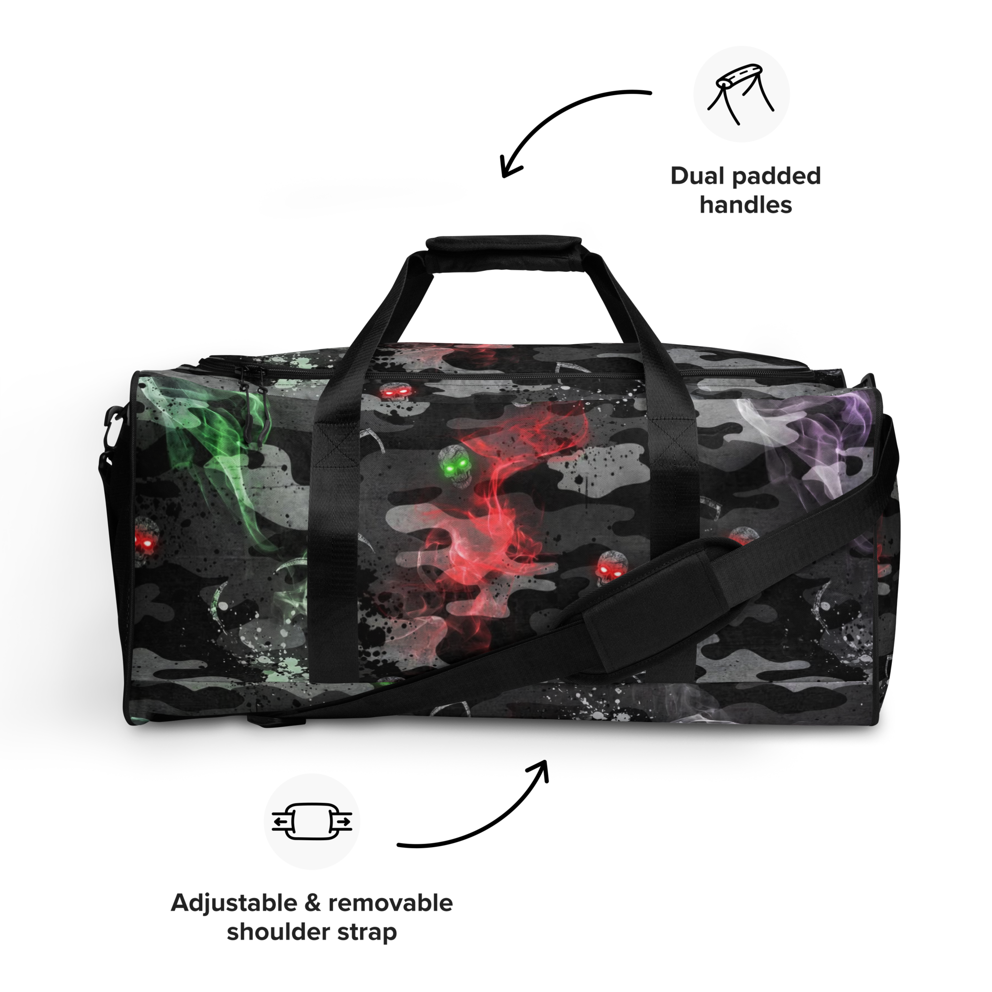 THE PHANTOM HARVEST - Neon Smoke Duffle Bag - Image 9