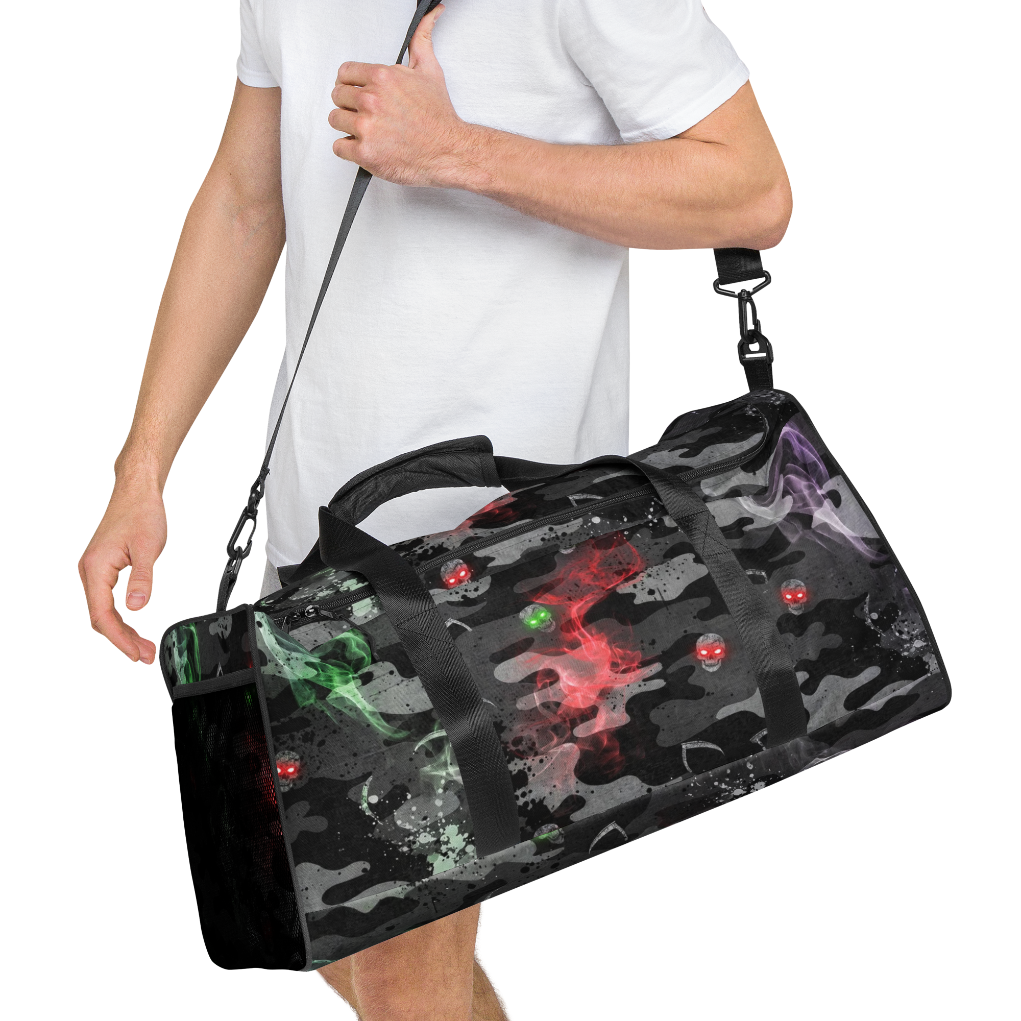 THE PHANTOM HARVEST - Neon Smoke Duffle Bag - Image 17